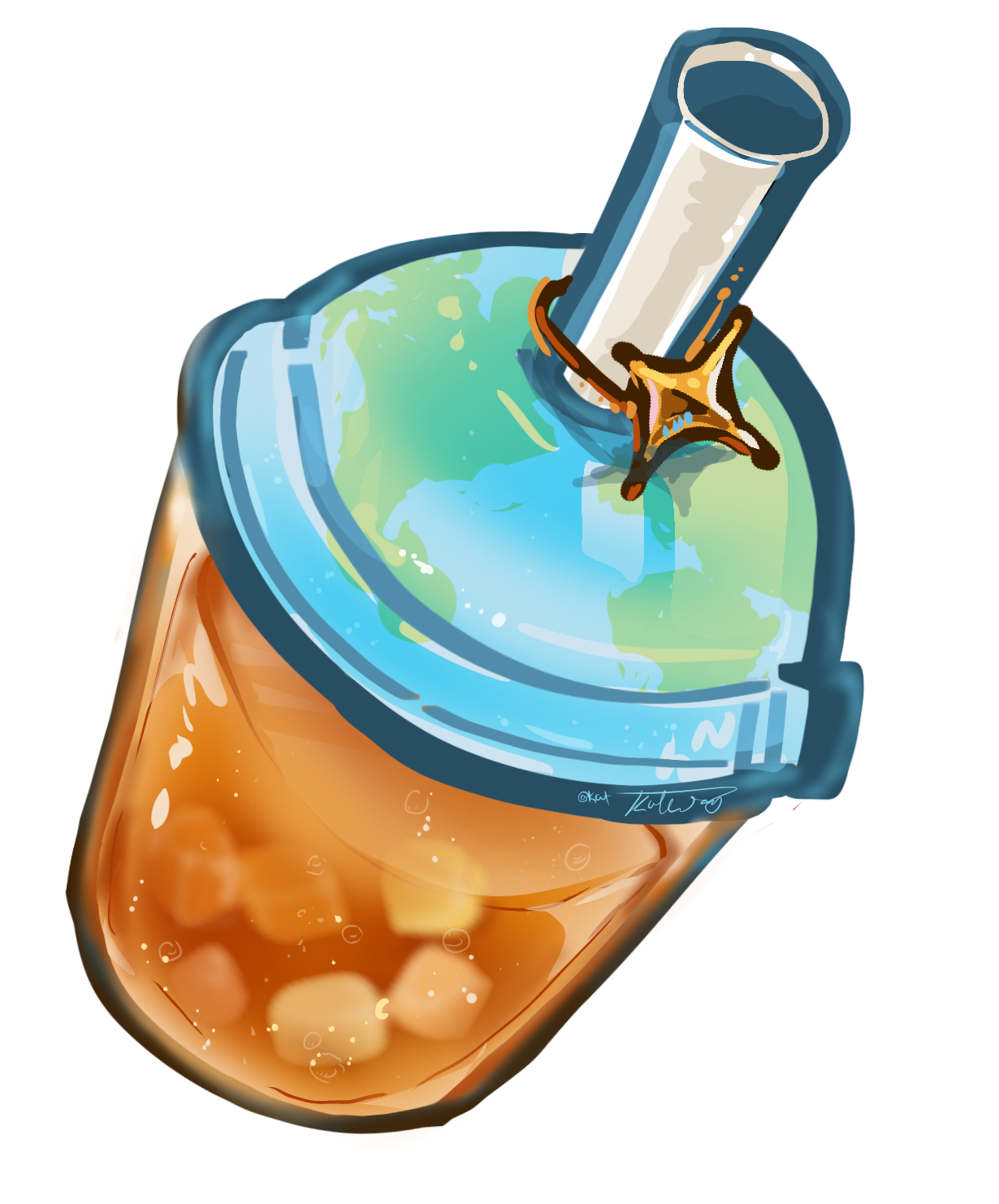Boba Bash Earth Cup Mascot