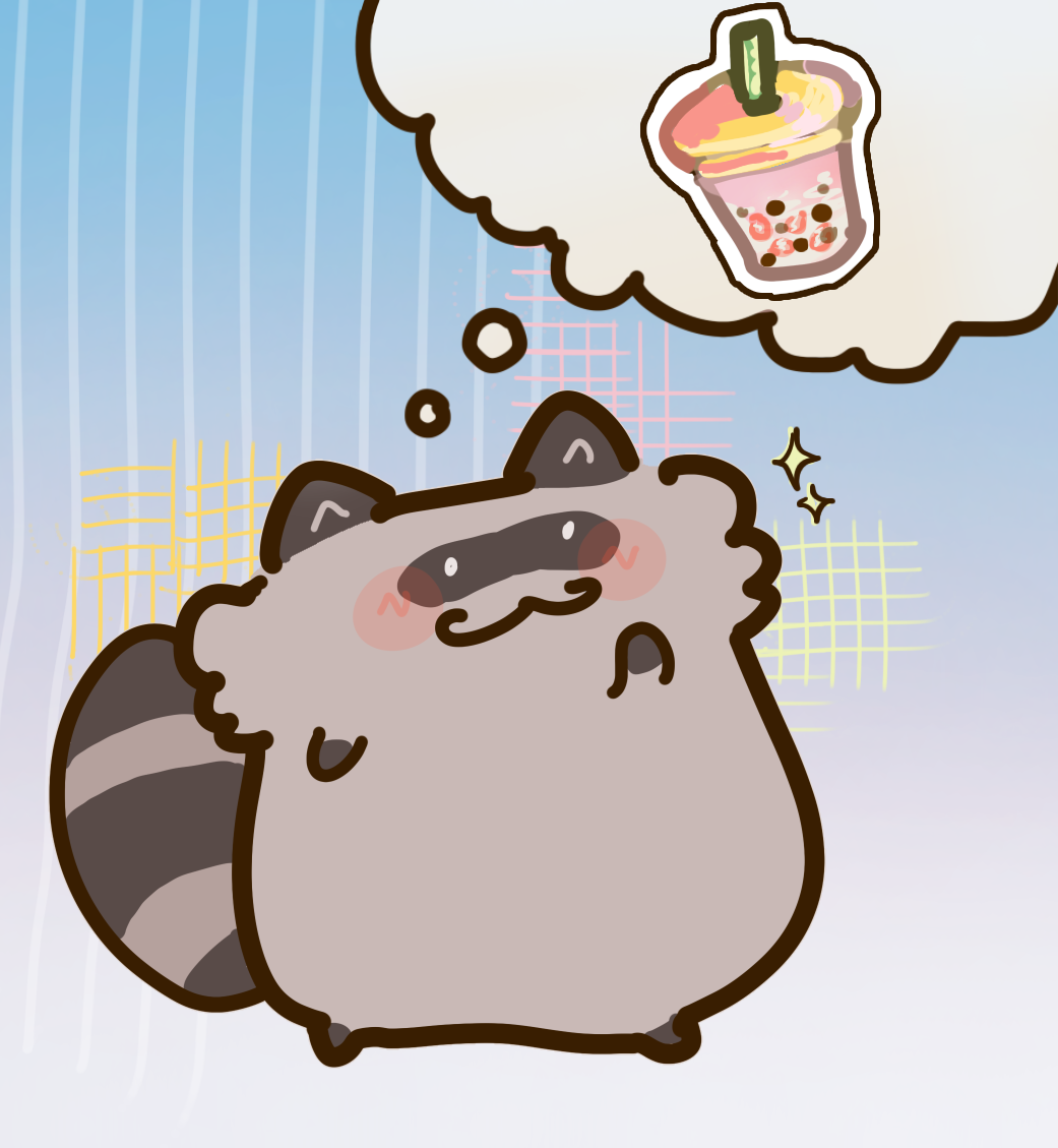 Orpheus enjoying fresh boba tea